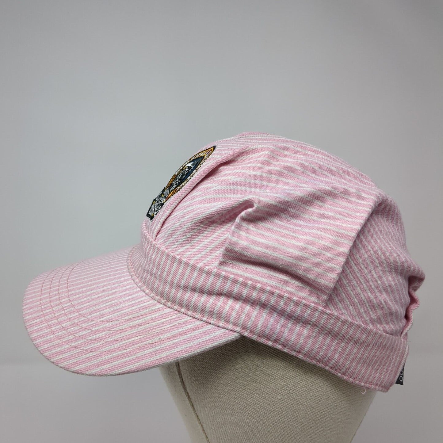 Durango & Silverton Train Conductor's Strapback Hat Pink One Size Striped