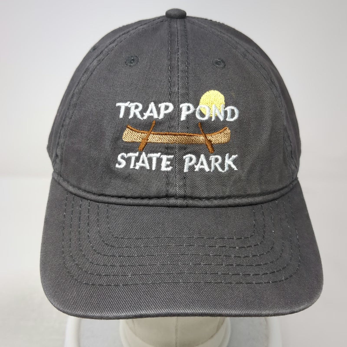 Jacobson Hat Trap Pond State Park Gray One Size Baseball Cap Strapback Canoe
