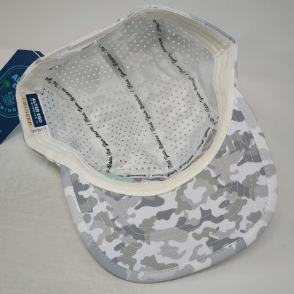 Alter Ego Running 5 Panel White Gray One Size Camo Breathable Performance Hat