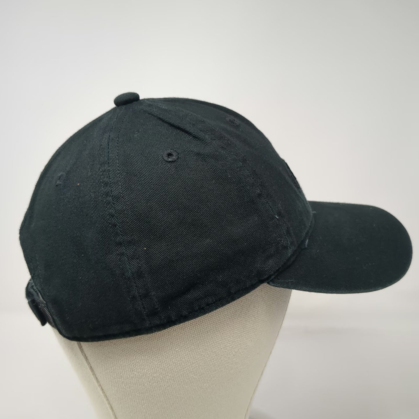 adidas Baseball Cap Black One Size Strapback Tonal Embroidery Curved Brim Hat