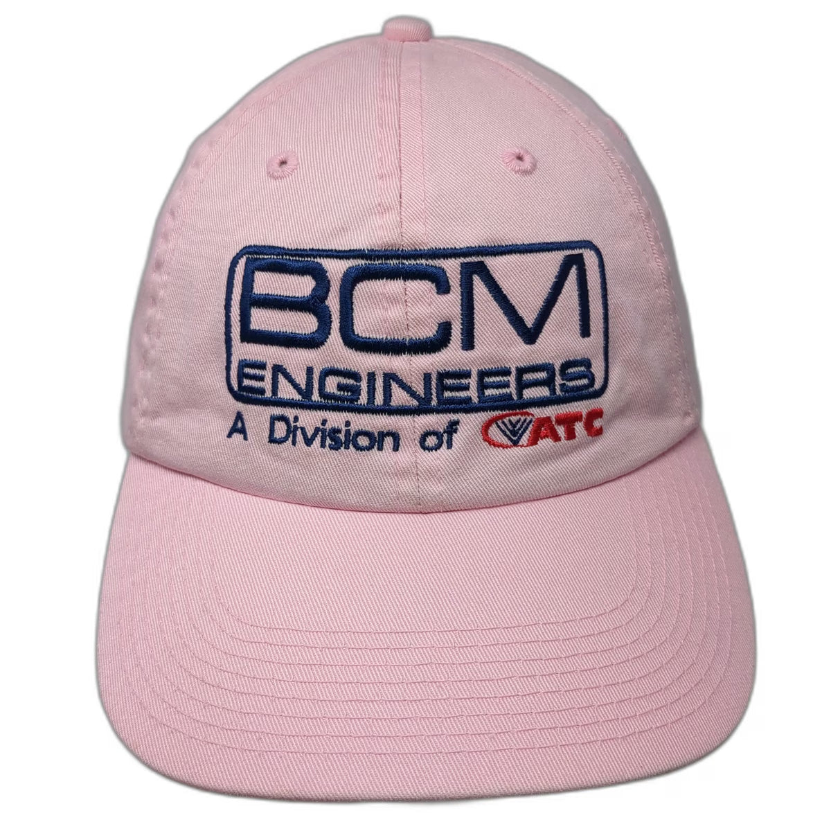 BCM Engineers ATC Logo Baseball Cap Pink OSFM Slideback Cotton Adjustable Hat
