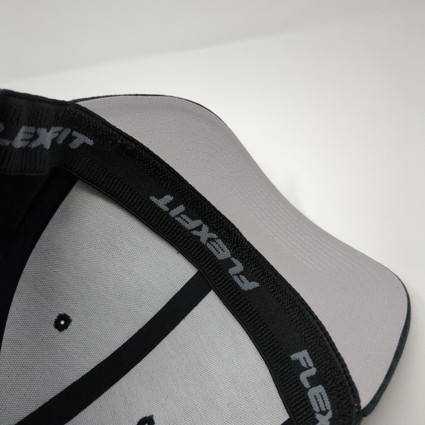 Flag Fitted Hat Black Large-XL Flexfit Stretch 6 Panel Solid Yupoong