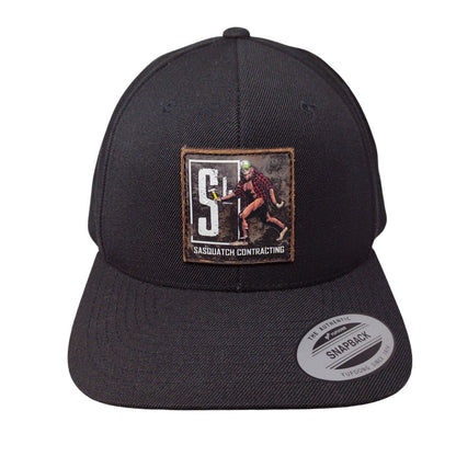 Sasquatch Contracting Snapback Hat Black OS Adjustable The Classics Yupoong