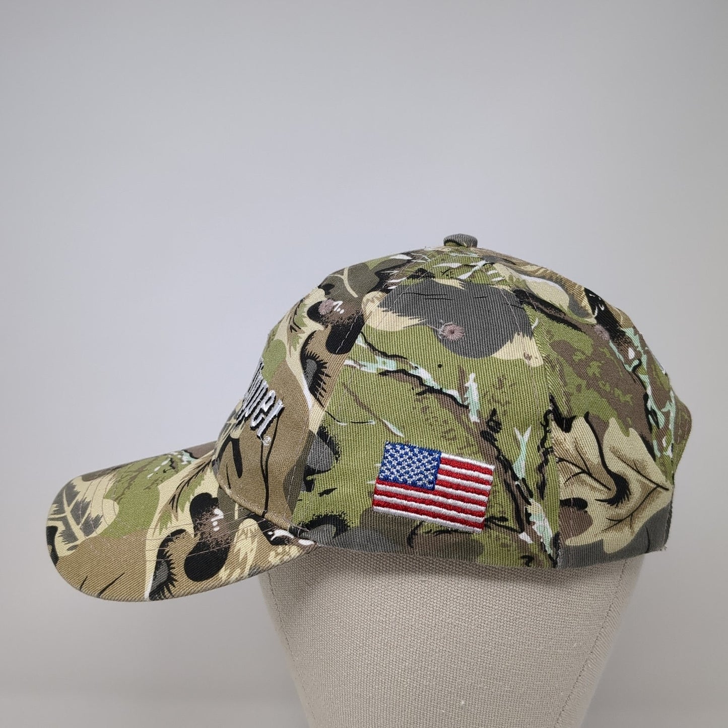 Asphalt Zipper Zip-It Strapback Hat Multicolor Camo One Size Adjustable