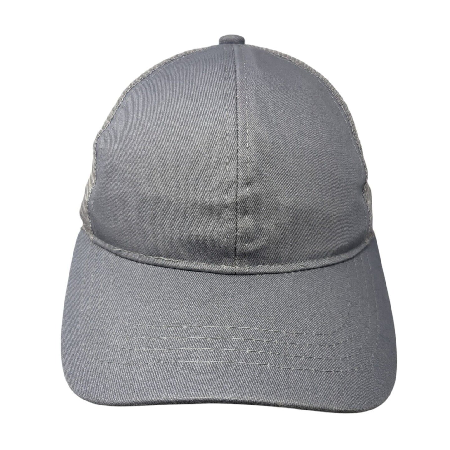 C.C Exclusives Strapback Trucker Hat Gray One Size Ponytail Blank