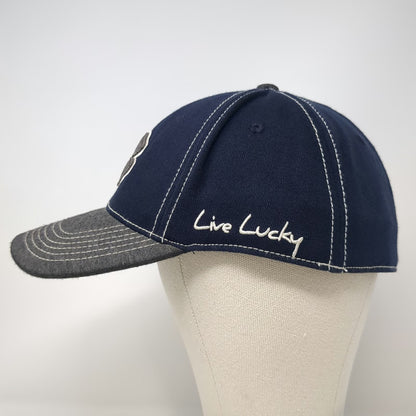 Black Clover Baseball Cap Gray M Memory Fit Live Lucky Logo Fitted Stretch Hat