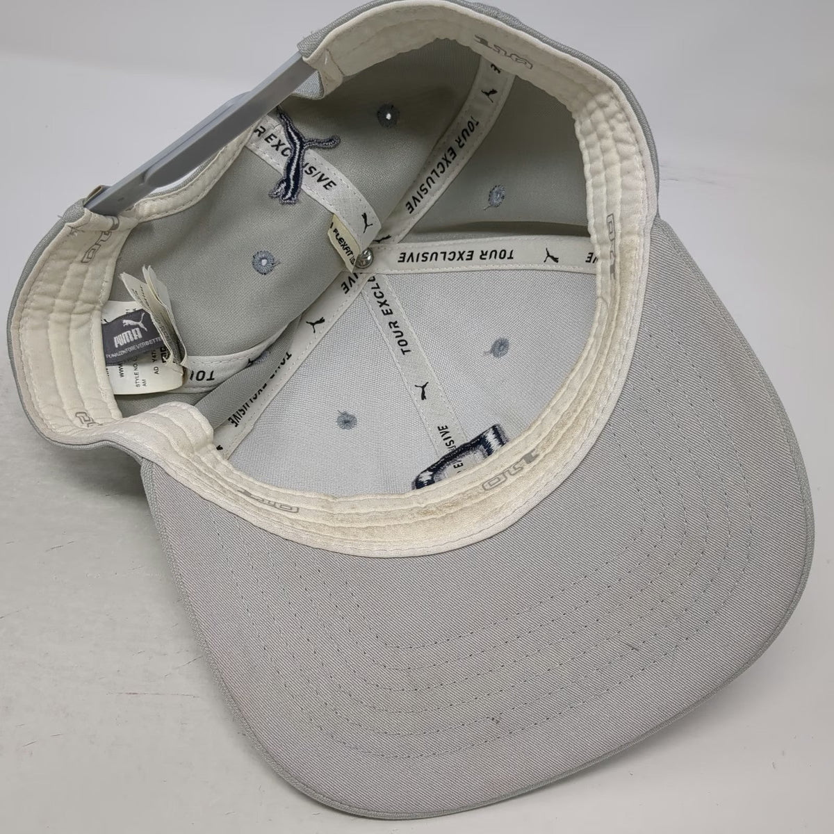 Puma Snapback Hat Gray One Size 110 Flexfit Embroidered P Tour Exclusive Golf