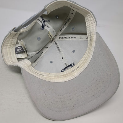 Puma Snapback Hat Gray One Size 110 Flexfit Embroidered P Tour Exclusive Golf