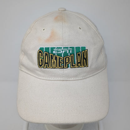 ESPN Game Plan Baseball Cap Beige One Size Adjustable Embroidered 6 Panel Seba