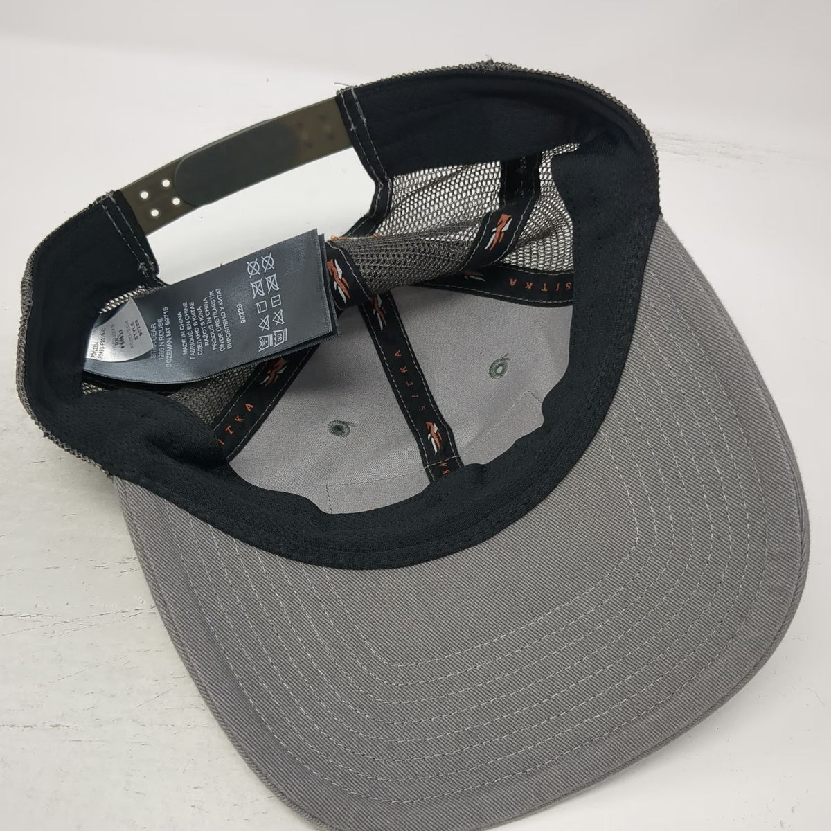 Sitka Trucker Hat Gray One Size Mesh Back Snapback Patch Logo Outdoor Hunting
