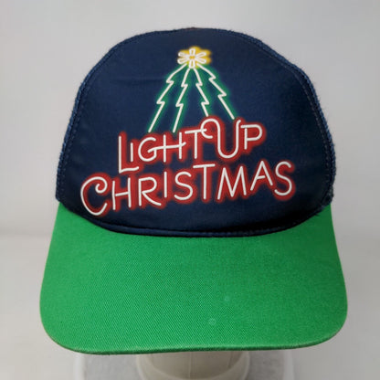 Light Up Christmas Snapback Mesh Back Trucker Hat Multi One Size Walmart