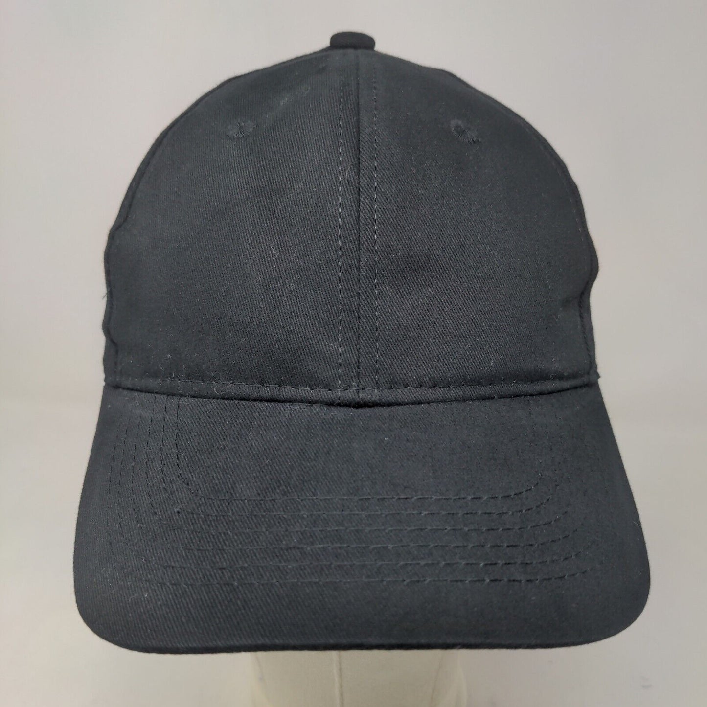 George Men's Strapback Hat Black Size OS Blank Adjustable Vent Holes