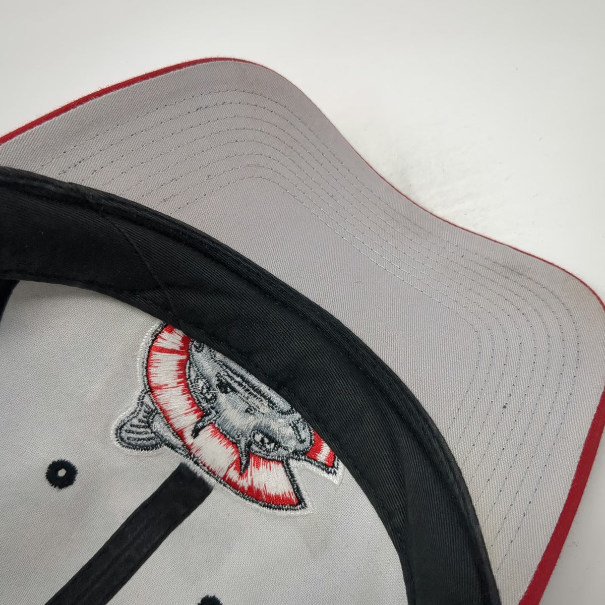 Carolina Mudcats MiLB Outdoor Cap Snapback Black Red One Size Logo Hat Two Tone