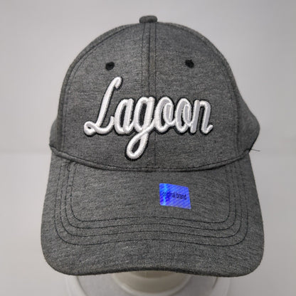 Lagoon Strapback Hat Gray One Size Adjustable Embroidered Lucky 7 USA