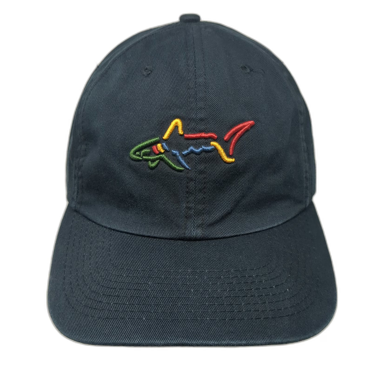 Greg Norman Baseball Cap Blue One Size Multi-Color Shark Logo Slideback Hat