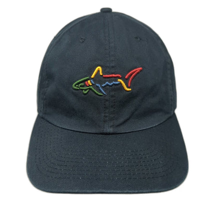 Greg Norman Baseball Cap Blue One Size Multi-Color Shark Logo Slideback Hat