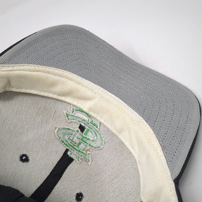 DeLong Snapback Hat Black Green White Size L SJ Falcons Logo Poly Wool Blend