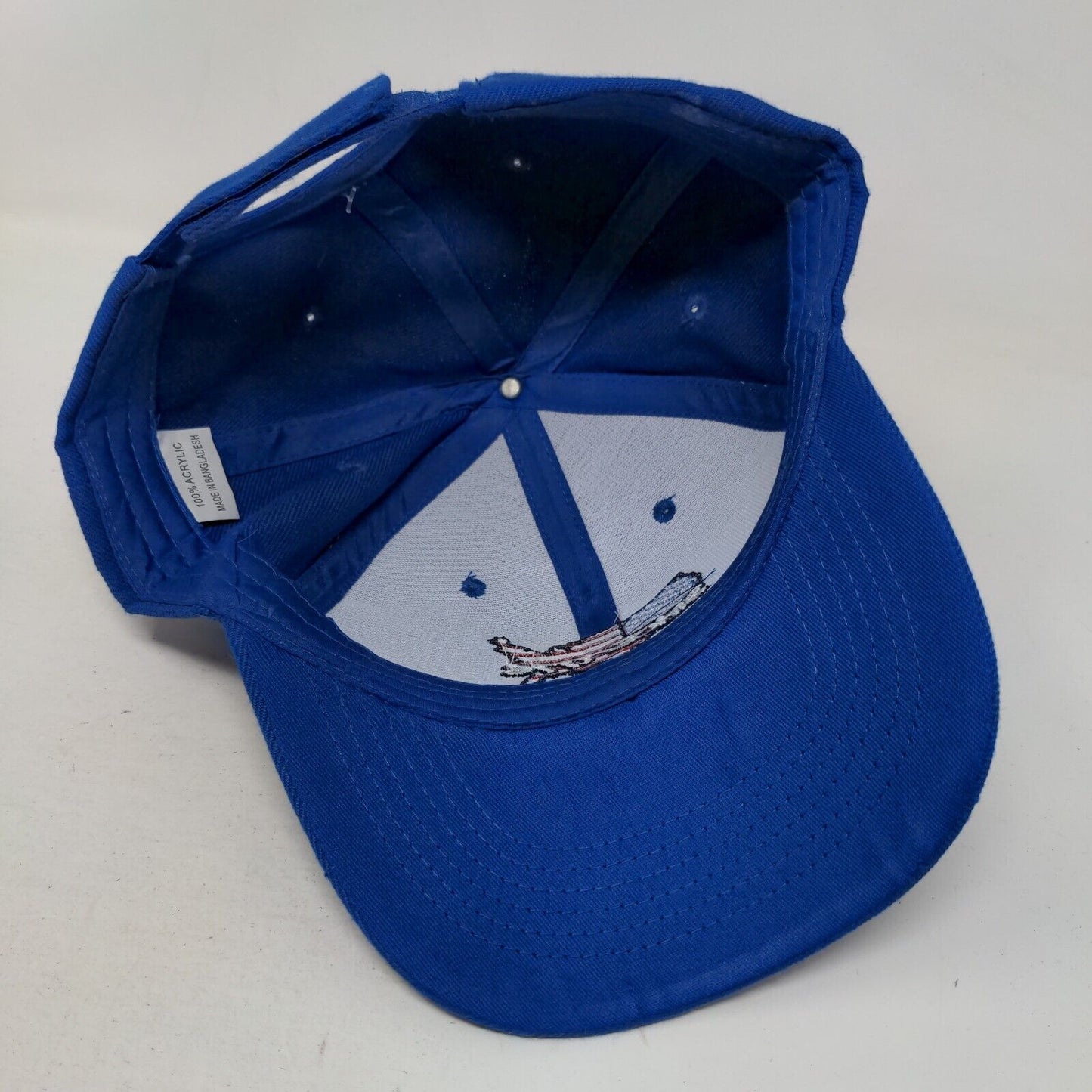 Since 1776 Strapback Hat Blue One Size Adjustable Embroidered Patriotic 6 Panel