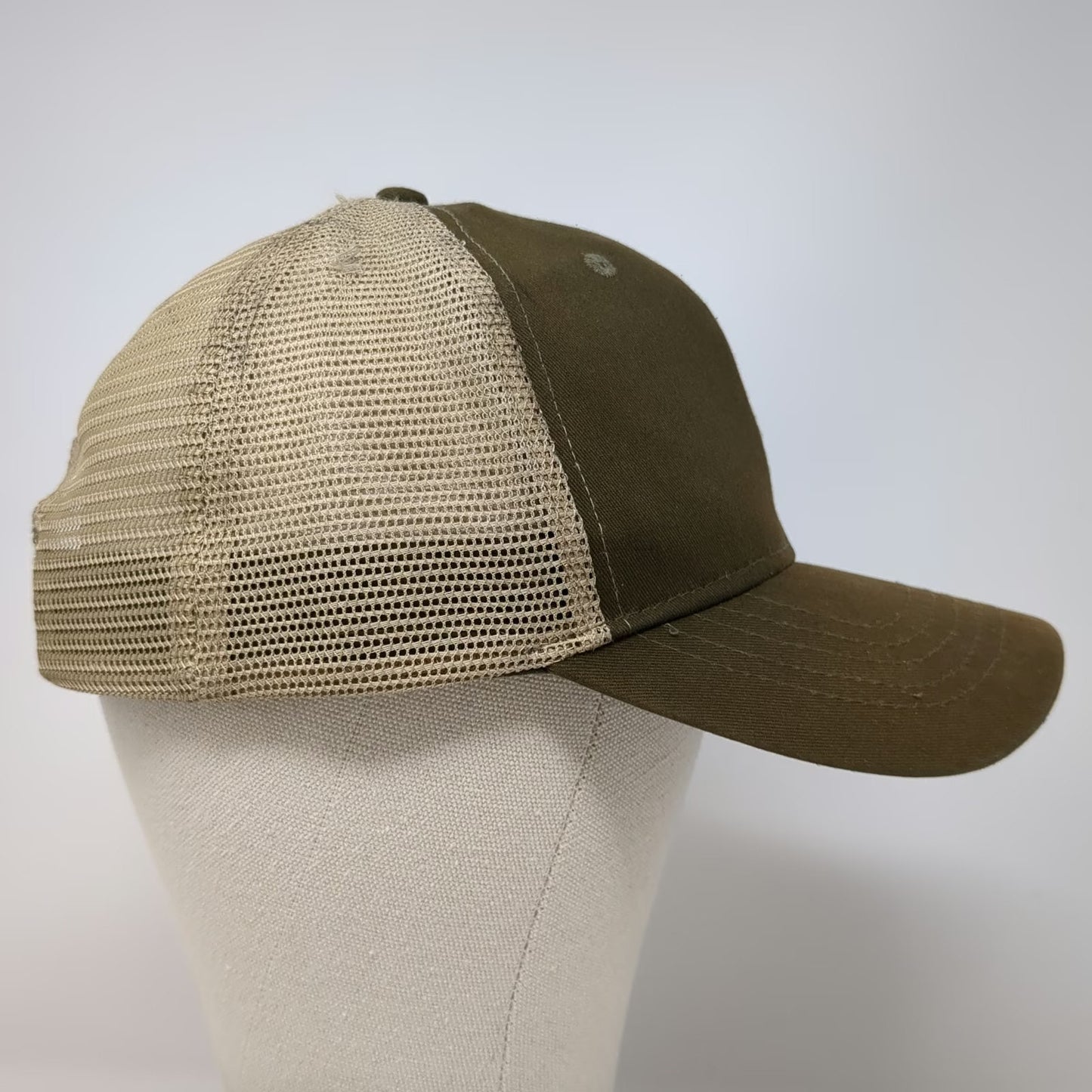 George Trucker Hat Green OSFM Mesh Back Snapback Blank Solid Plain Adjustable