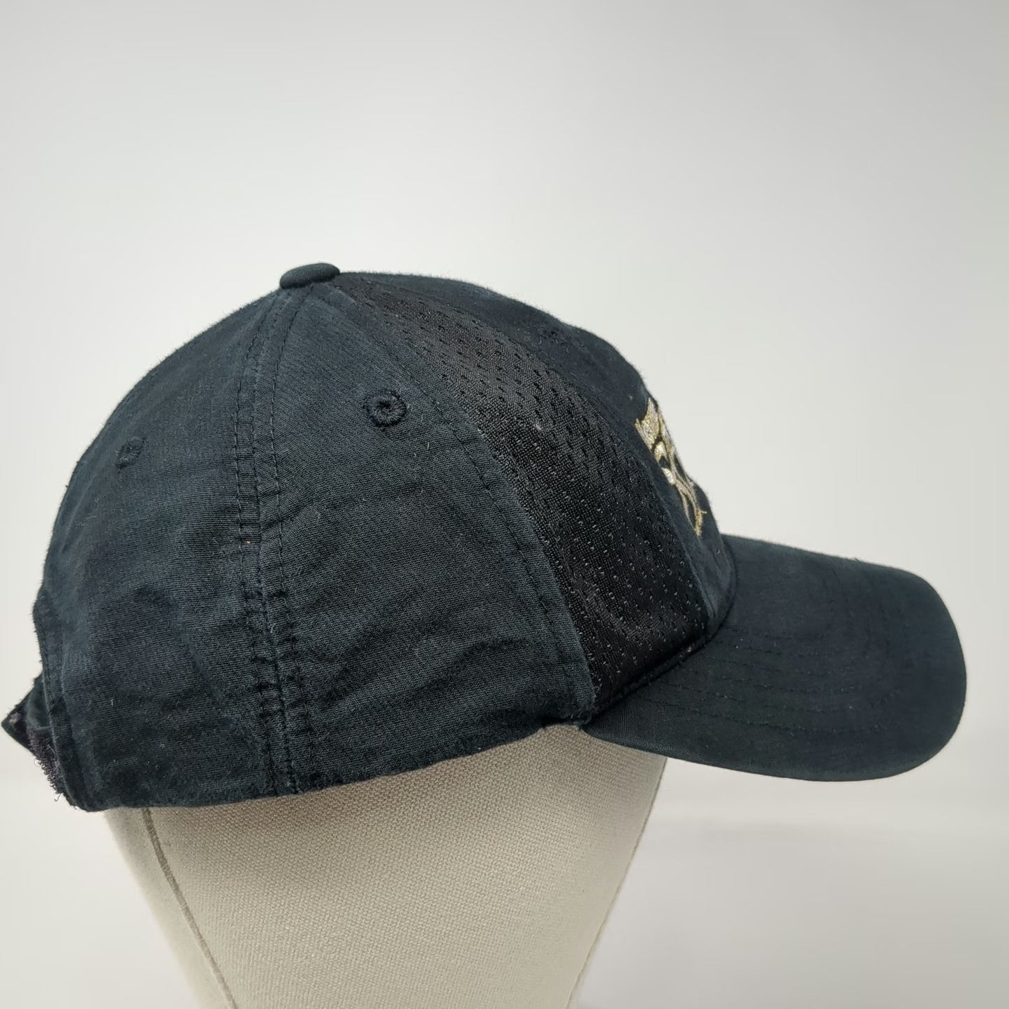 Port Authority Baseball Cap Black One Size Monroe Saints Hat Mesh Strapback