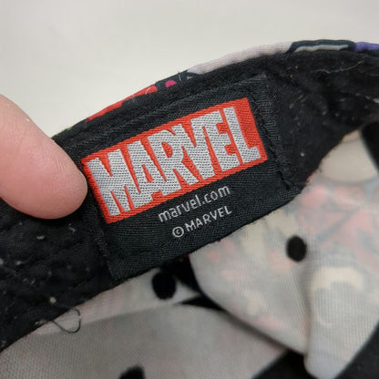 Marvel Baseball Cap Red One Size Allover Print Characters Patch Superhero Hat