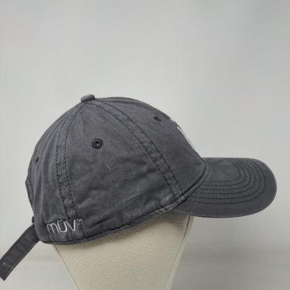 Ü Slideback Hat Gray One Size Adjustable Embroidered Vented Holes Sportsman