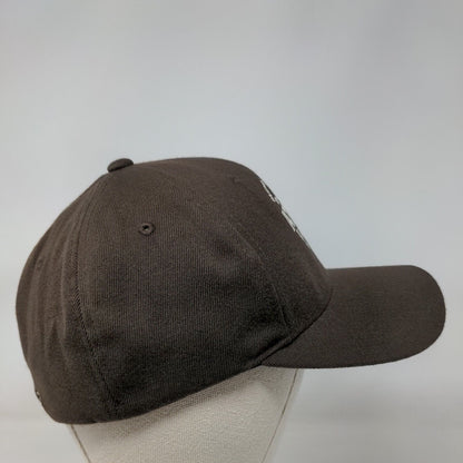 Atkins Ranch Fitted Hat Brown Large/XL Embroidered Flexfit Yupoong