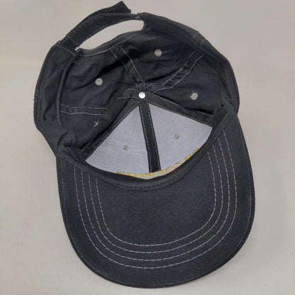 Warrior Custom Golf Strapback Hat Black One Size Adjustable Embroidered