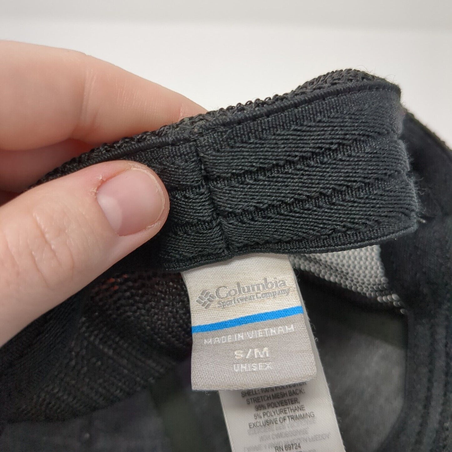 Pine Trees American Flag Fitted Trucker Hat Gray S/M Mesh Back Columbia