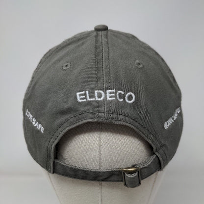 Eldeco Slideback Hat Gray One Size Embroidered Live Safe Cap America