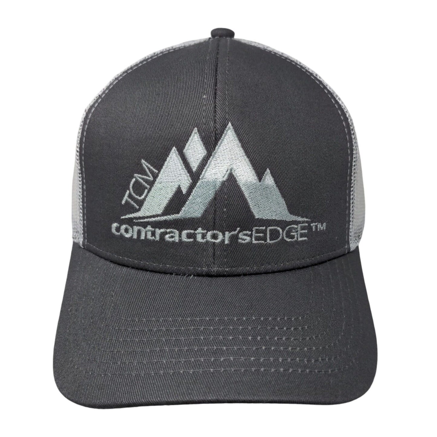 TCM Contractor's Edge Snapback Trucker Hat Gray OSFM Mesh Back Outdoor Cap