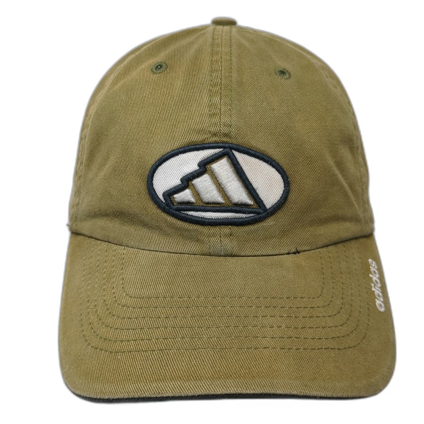 Adidas Baseball Cap Green One Size Mountain Logo Slideback Hat Adjustable Cotton