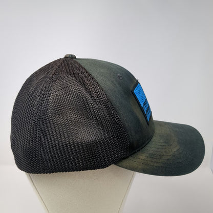 Columbia Baseball Cap Black One Size Mesh Back Distressed Pine Tree Flag Hat