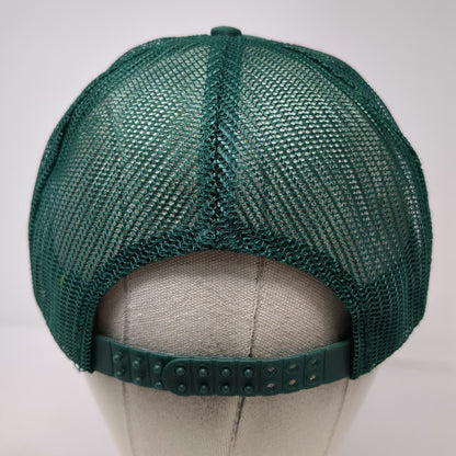 Maydale Trucker Hat Green One Size Foam Front Rope Snapback Vermont Script Cap