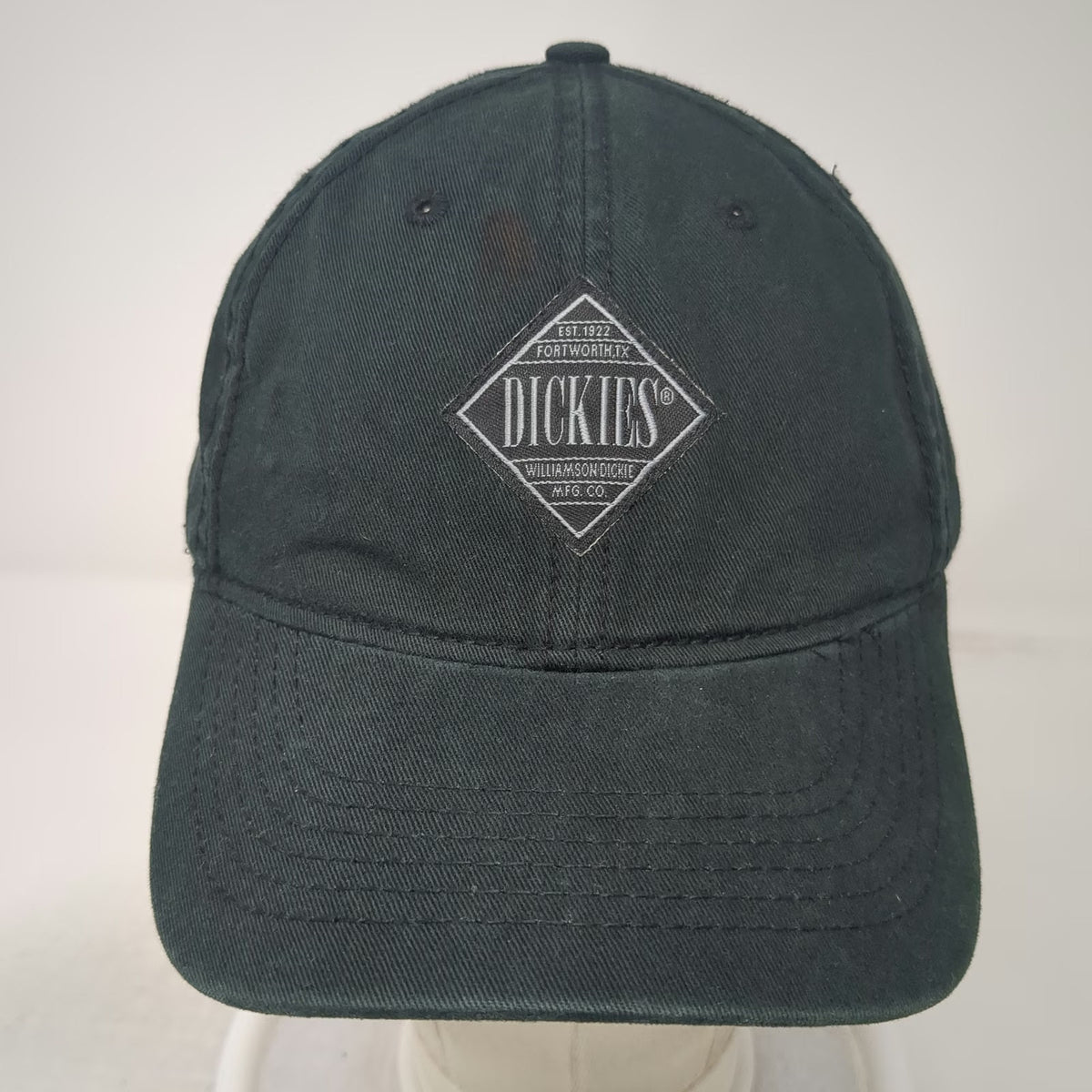 Dickies Baseball Cap Black One Size Strapback Williamson-Dickie Arched Logo Hat