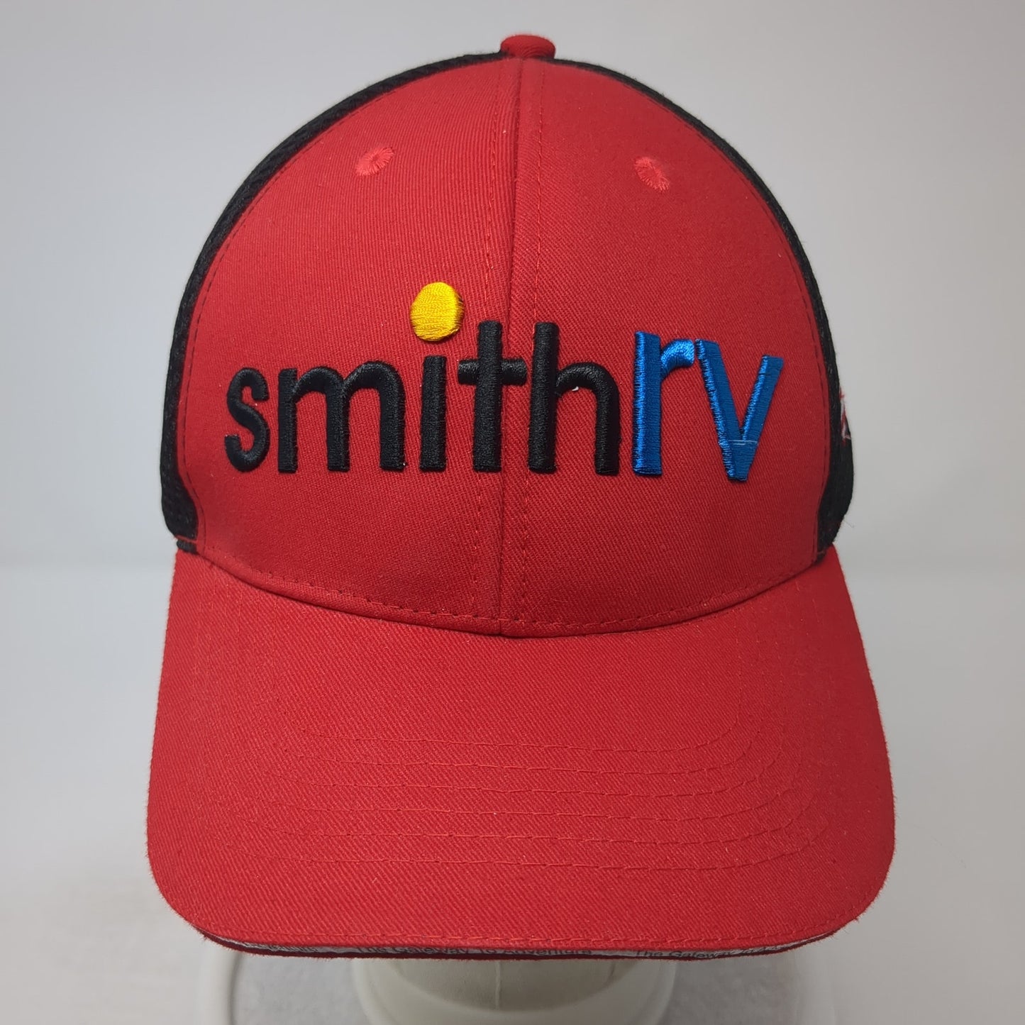 SmithRV Strapback Baseball Cap Red One Size Adjustable Patriotic 360 Apparel
