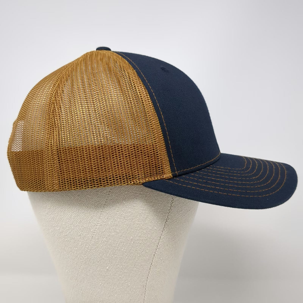 Richardson Trucker Hat Blue Brown One Size ADB Culture Mesh Snapback Logo 112