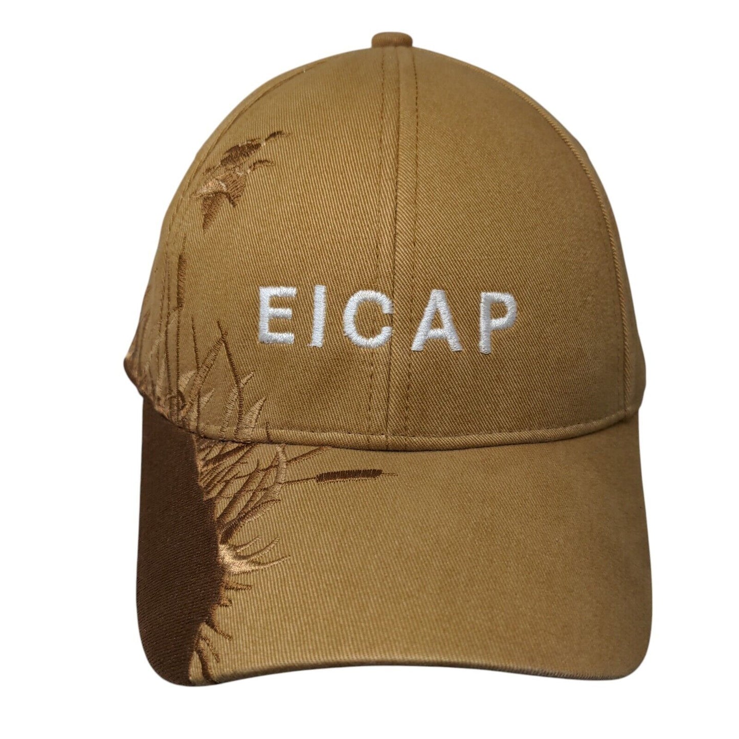 Eicap Strapback Hat Tan OSFA Embroidered Dri-Duck Wildlife Series