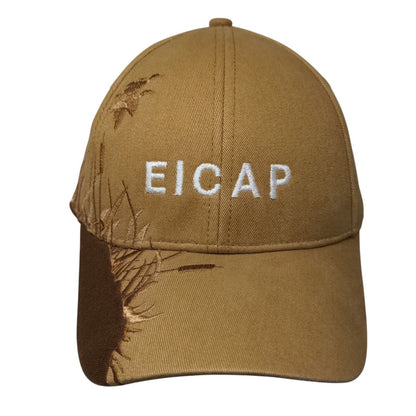 Eicap Strapback Hat Tan OSFA Embroidered Dri-Duck Wildlife Series