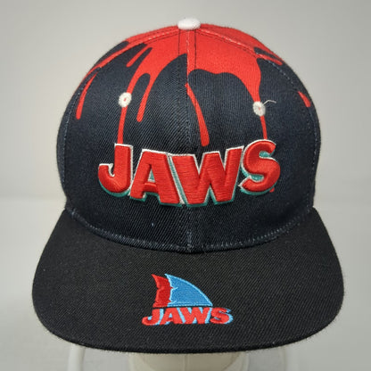 Headgear Classics Snapback Black Red One Size Jaws Movie Shark Blood Drip Hat