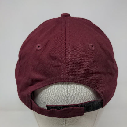 Cheam CC Cricket Club Est 1864 Strapback Hat Red Burgundy One Size Embroidered