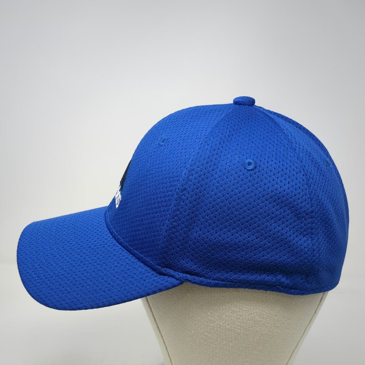 Adidas Baseball Cap Blue M Performance Mesh Logo A-Flex Stretch Fit Athletic Hat