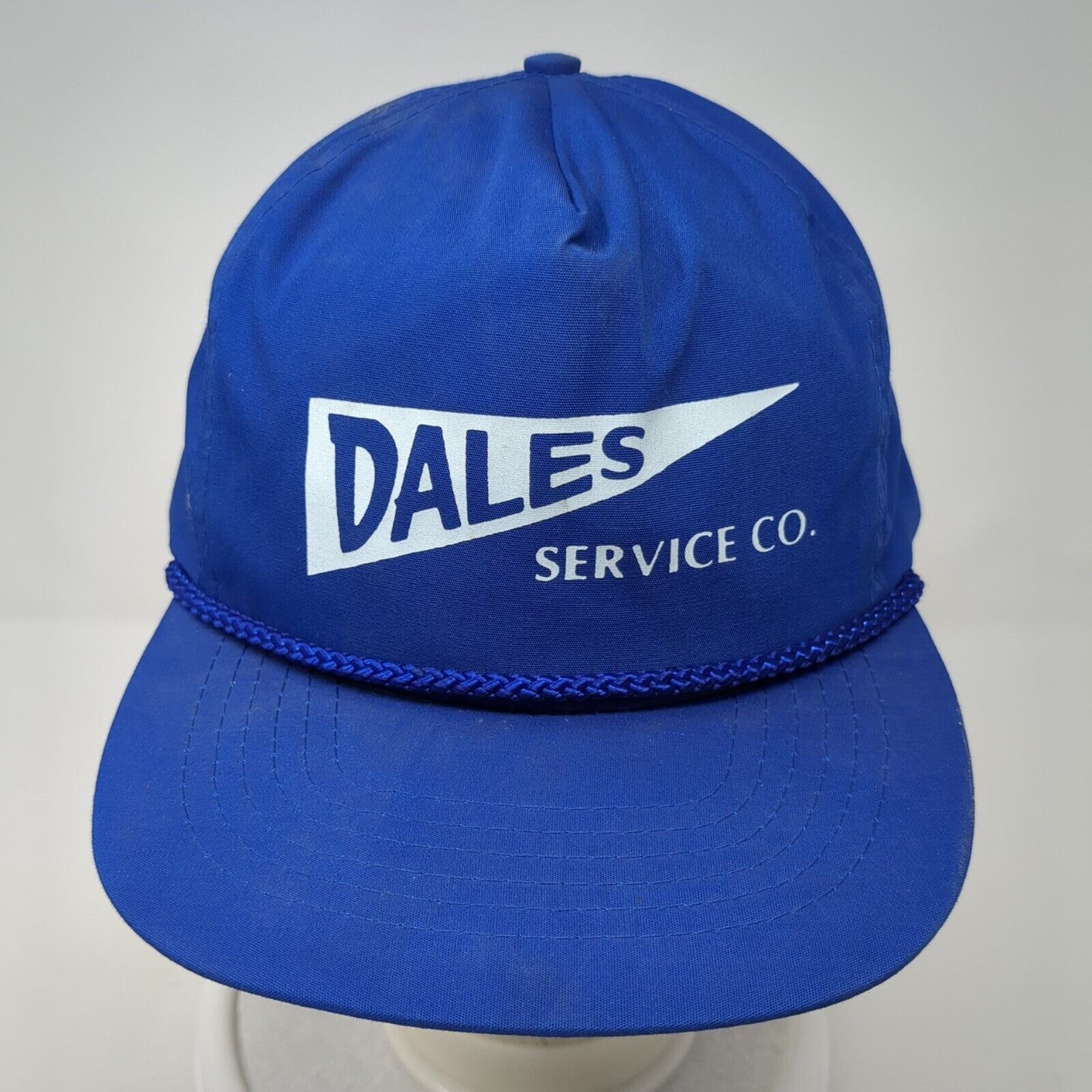 Dales Service Co Slideback Hat Blue One Size Adjustable 6 Panel Rope Otto