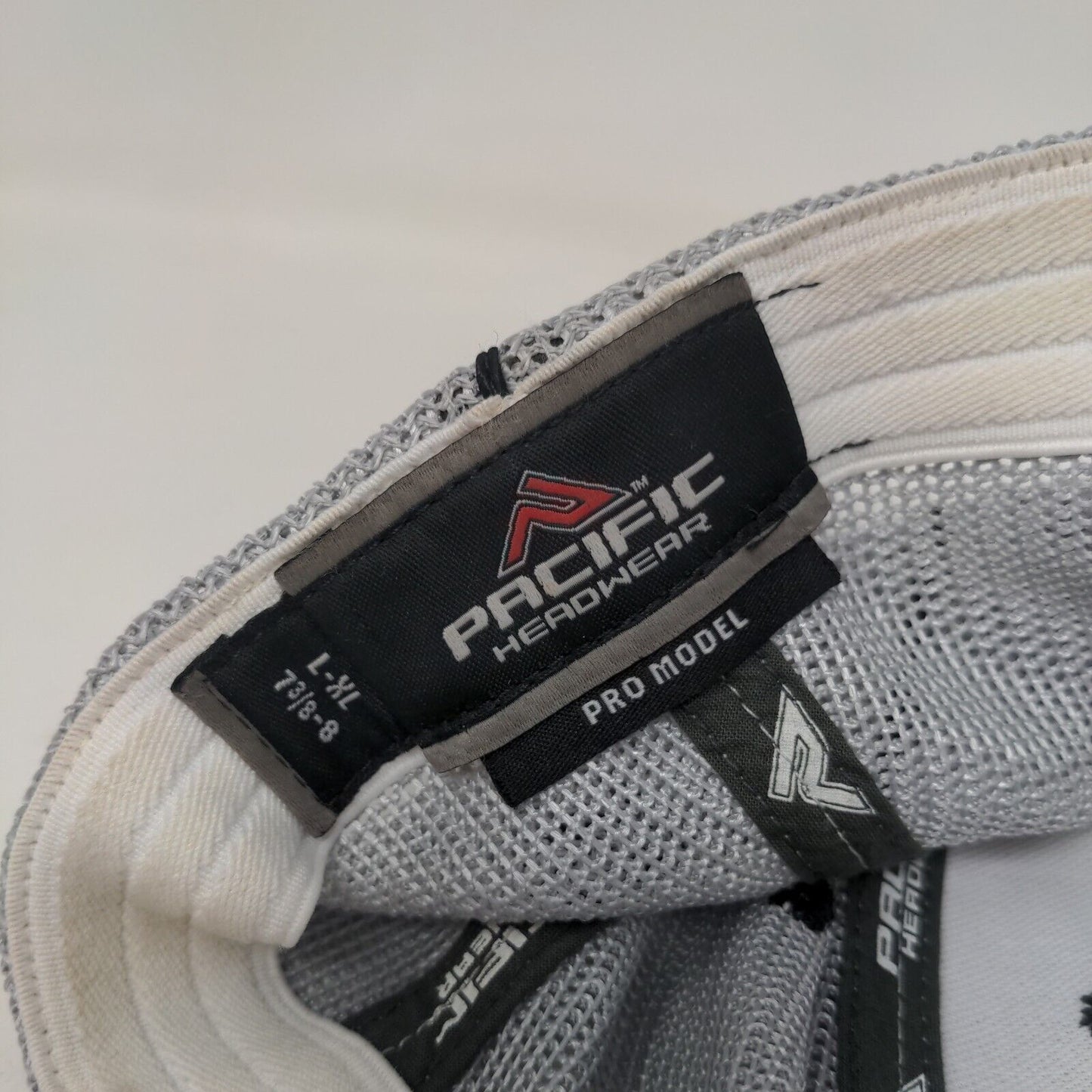 IGH Fitted Trucker Hat Gray L/XL Embroidered Pro Model Mesh Pacific Headwear