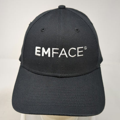 New Era Baseball Cap Black One Size EMFACE Embroidered 9FORTY Strapback Hat