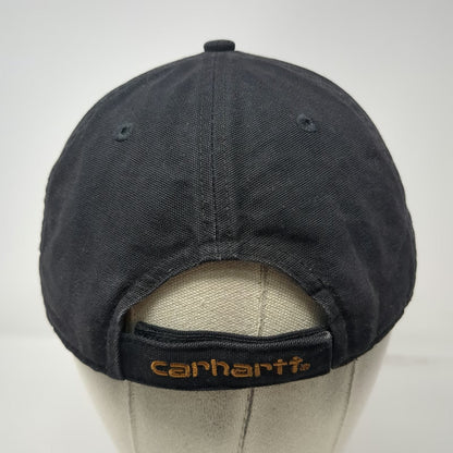 Carhartt Baseball Cap Black One Size Strapback Adjustable Cotton Canvas Logo Hat