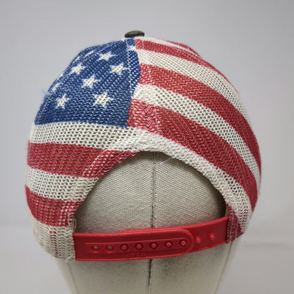 Otto Trucker Hat Green Red White Blue One Size Camo American Flag Sand Jamm