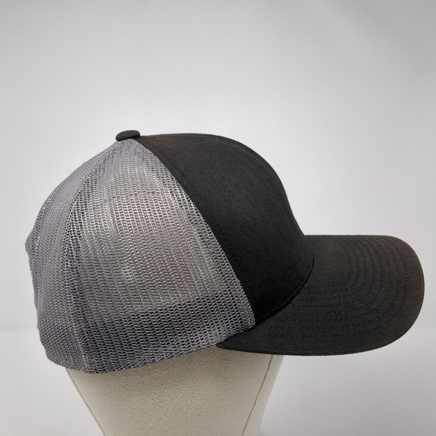 ESI Snapback Trucker Hat Black OS Adjustable Embroidered Mesh Pacific Headwear