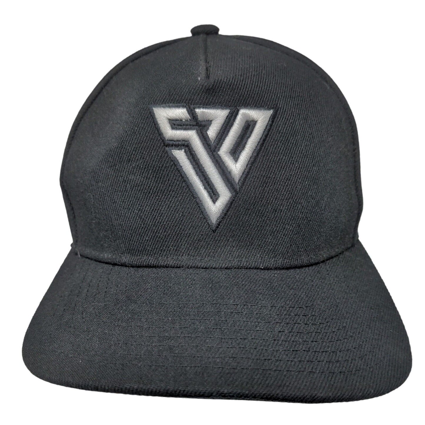 Unbranded Men's Snapback Hat Black Size OSFM Embroidered Logo 100% Acrylic