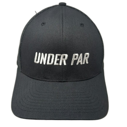 Richardson Trucker Hat Black One Size Under Par Over Par I'D Golf IGA Mesh